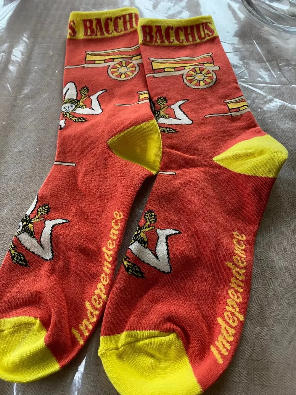 Bacchus 2025 SICILIAN Festival Sock New Orleans Mardi Gras Krewe Favor